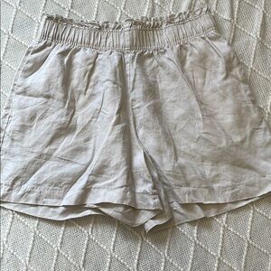 Quince High Waist Linen Shorts
